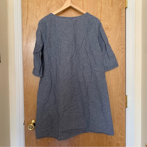 American Apparel a-line dress - blue chambray, size M/L - Picture 2 of 3